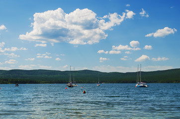 Recreation on the lake Turgoyak