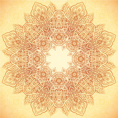 Ornate vintage vector flower napkin background