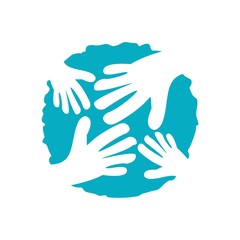 Handprint. Hand. Colorful. Background. Vector. Snowball.