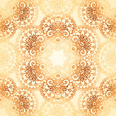 Ornate vintage circle pattern in mehndi style