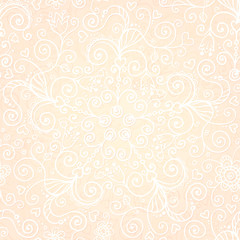 Fototapeta na wymiar Vector doodles vintage ornate seamless pattern