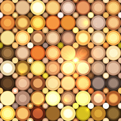 Abstract disco circles vector seamless pattern