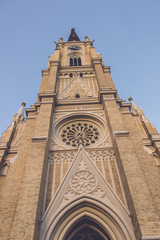Fototapeta na wymiar Catholic Church, bottom view