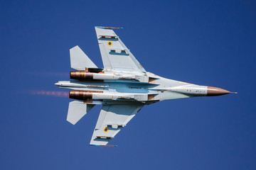 Sukhoi Su-27 Flanker during CIAF airshow, Hradec Kralove, Czech republic