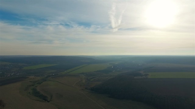 Aerial view of beautiful Ukrainian nature