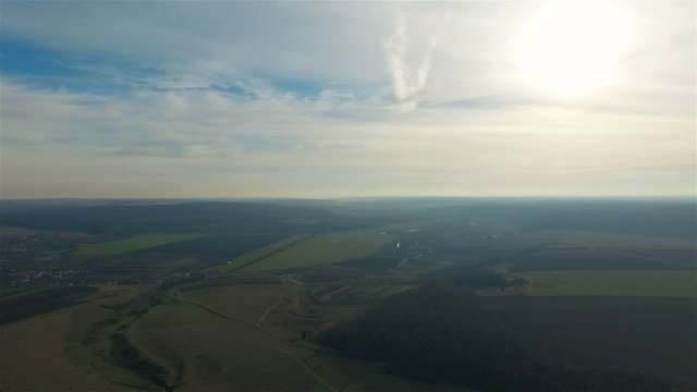 Aerial view of beautiful Ukrainian nature