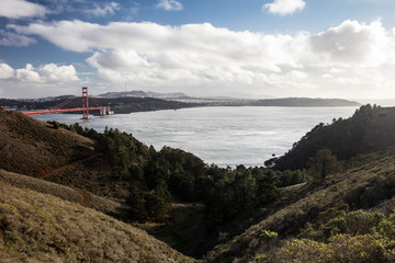 Fototapeta na wymiar San Francisco Bay and Golden Gate Bridge