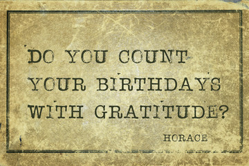 count birth Horace