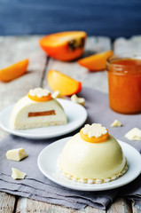 persimmon white chocolate cream cheese mousse cake