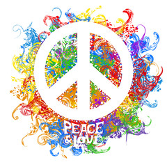 retro hippie symbol - 98782210