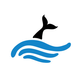 fish in water, logo