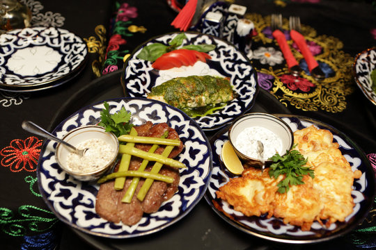 Various dish on the plates