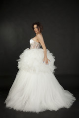 Naklejka premium bride on black background