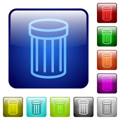 Color trash square buttons