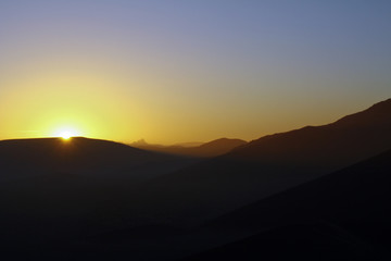 Namib desert sunrise