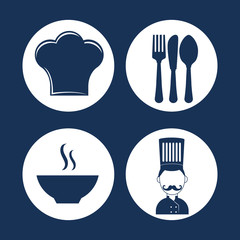 Menu and restaurant icons design 