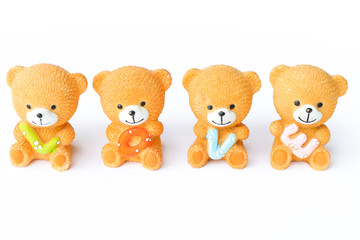 Bear doll isolated on white background