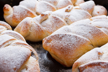 Homemade pastries with poppy seeds