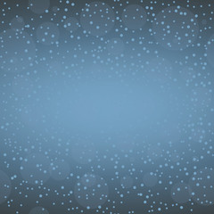 Winter radial gradient pattern illustration with snowflakes in the sky