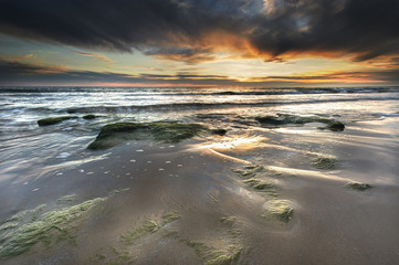 sunset on the beach