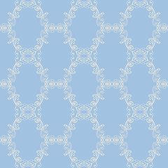 Floral damask seamless lace pattern. Vintage seamless baroque wallpaper. Vector illustration.