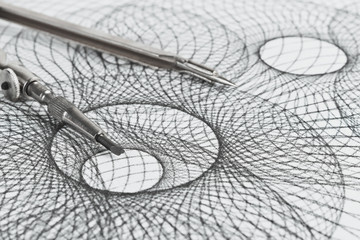 Compass and geometric shapes