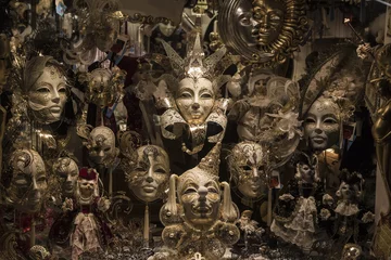 Gardinen variety of the Venetian carnival masks © stavrida