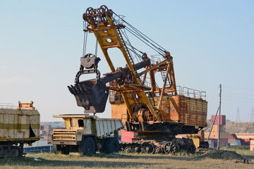 Old mining machinery diamond career "Mir"