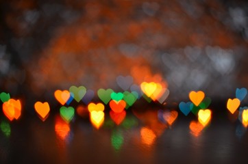 background with colored bokeh. Background to the Valentine's day