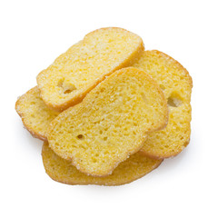 baked sugar bread on white background