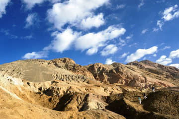 Fototapeta na wymiar Tourists at Death Valley.