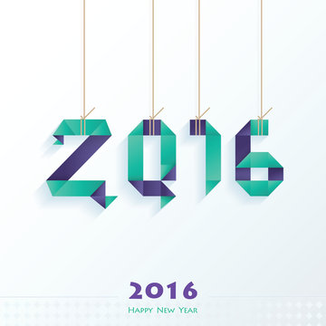 Happy New Year Card violet, blue color