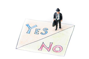 yes,no,ビジネスマン