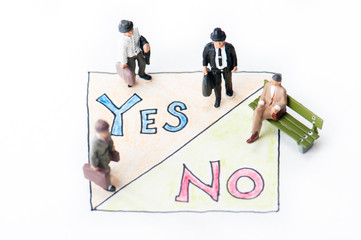 yes,no,ビジネスマン