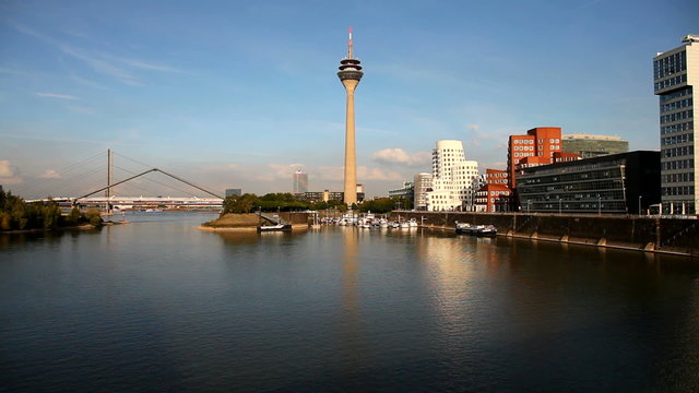 Panorama of the city Dusseldorf in Germany