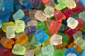 This is a photograph of mini bear cubs candy