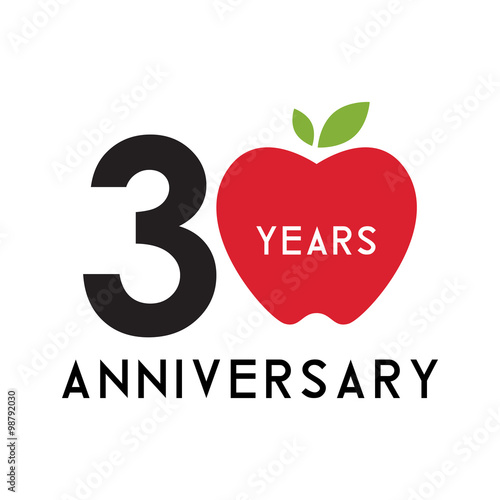 "ANNIVERSARY APPLE" Stock image and royaltyfree vector files on