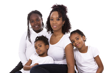 Obraz premium black casual family