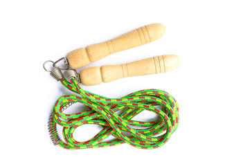 Rope jump isolated on white background