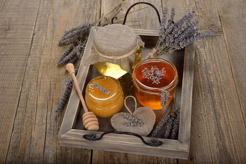Natural honey with lavender