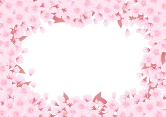 桜の枠　背景