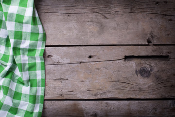 Green  checkered kitchen towel