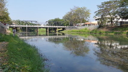 Fototapeta na wymiar Phetchaburi river, Phetchaburi, Thailand