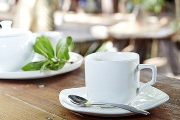 Morning coffee in the garden