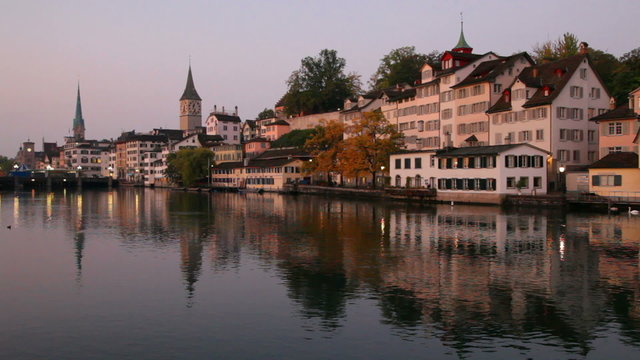 Zurich at Sunrise, Switzerland, Europe