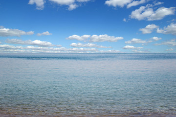 Beautiful sky and blue sea