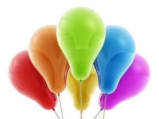 Multi colored decorative balloons