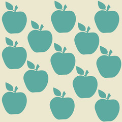 Fototapeta na wymiar Seamless pattern with apples