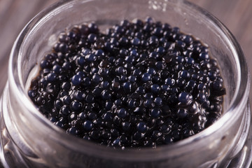Lumpfish roe in glass barrel
