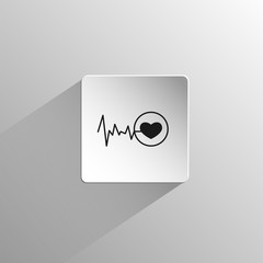 Heart pulse flat icon